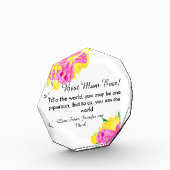 Beste Mutter je! Kleiner Achteckiger Fotoblock (Links)