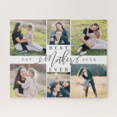 Beste Mutter je Mama Script Herzklopfen FotoCollag Puzzle (Horizontal)
