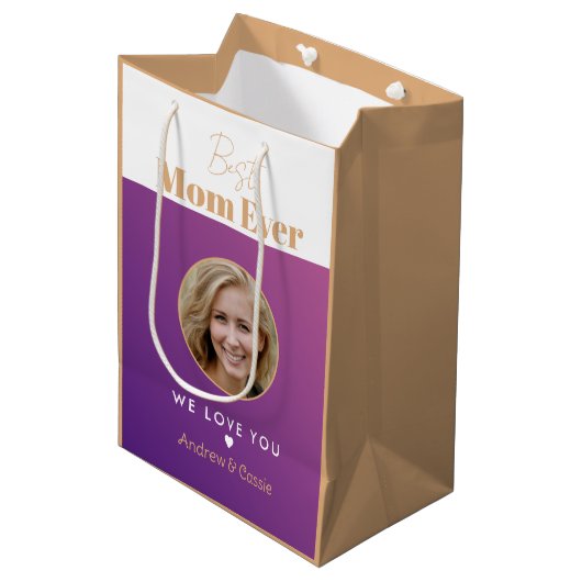 Beste Mutter je Mittlere Geschenktüte (Vorderseite Schrägansicht)