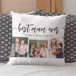 Beste Mutter je - Muttertagsfoto-Collage Kissen<br><div class="desc">Feiern Sie den Muttertag mit dem besten Mama-jemals-Foto Collage-Wurfkissen. Dieser personalisierte Sake besticht durch eine wunderschön arrangierte Collage aus gepflegten Fotos, in der Sie mit Ihrer Mutter besondere Momente erleben. Es ist aus hochwertigen Materialien gefertigt und verleiht jedem Raum eine stilvolle und gefühlvolle Touch, die sich perfekt für die Darstellung...</div>