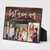 Beste Mutter je - Muttertagswoodfoto-Collage Fotoplatte (Seite)
