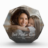 Beste Mutter je Niedlich Moderne Personalisiert Fotoblock (Vorderseite)