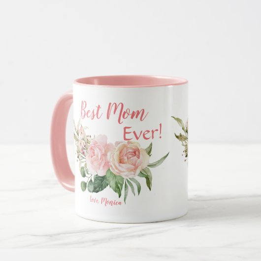 Beste Mutter je niedlichen Mütter Tag Brauch Tasse (Vorderseite Links)