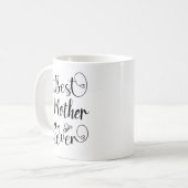 Beste Mutter je oder Text-Typografie-Skript Kaffeetasse (Vorderseite Links)