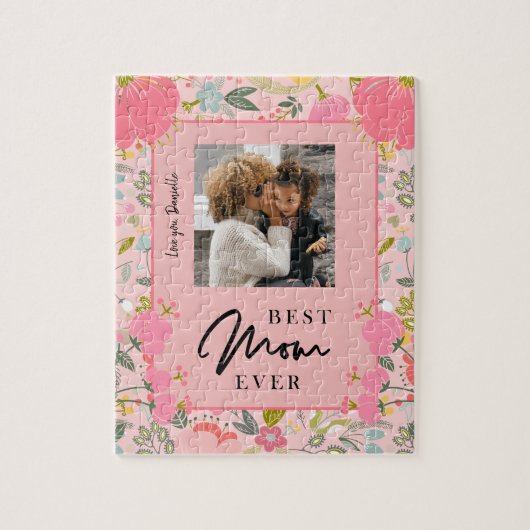Beste Mutter je personalisiert Foto und Text Puzzle (Vertikal)