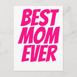 Beste Mutter je personalisierten Text heiß rosa Postkarte