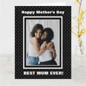 Beste Mutter je Polka Dot Muttertag Karte (Gelbe Blume)