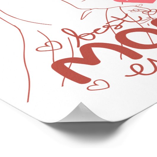 Beste Mutter je Poster (Ecke)