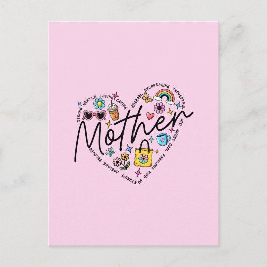 Beste Mutter je Postkarte (Vorderseite)