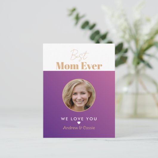 Beste Mutter je Postkarte (Stehend Vorderseite)