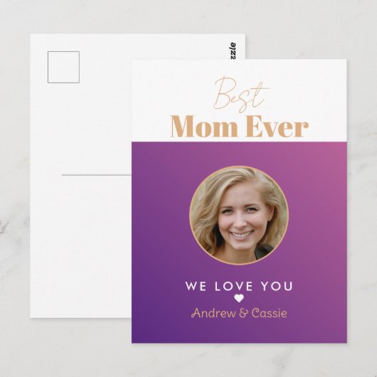 Beste Mutter je Postkarte (Vorne/Hinten)