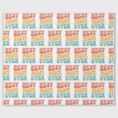 Beste Mutter je Retro-Typografie-Design Geschenkpapier (Flach)