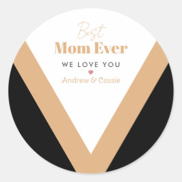 Beste Mutter je Runder Aufkleber