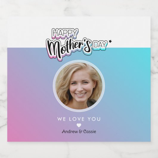 Beste Mutter je Schaumweinetikett (Einzelnes Label)