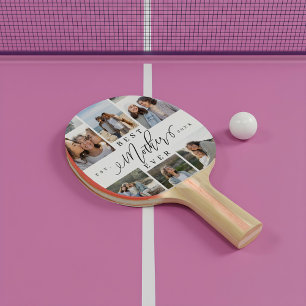 Beste Mutter je Script Muttertag Foto Collage Tischtennis Schläger