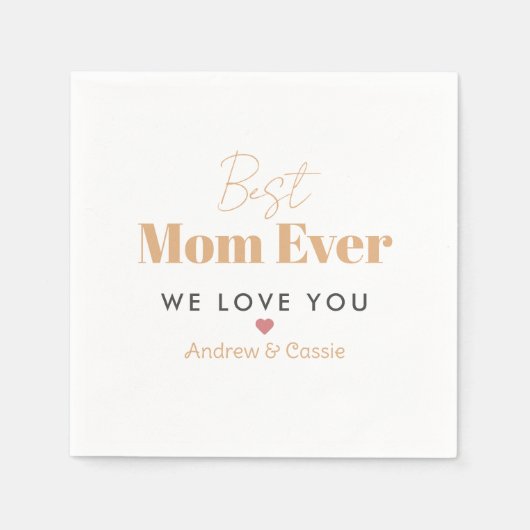 Beste Mutter je Serviette (Vorderseite)