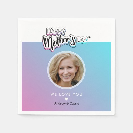 Beste Mutter je Serviette (Vorderseite)