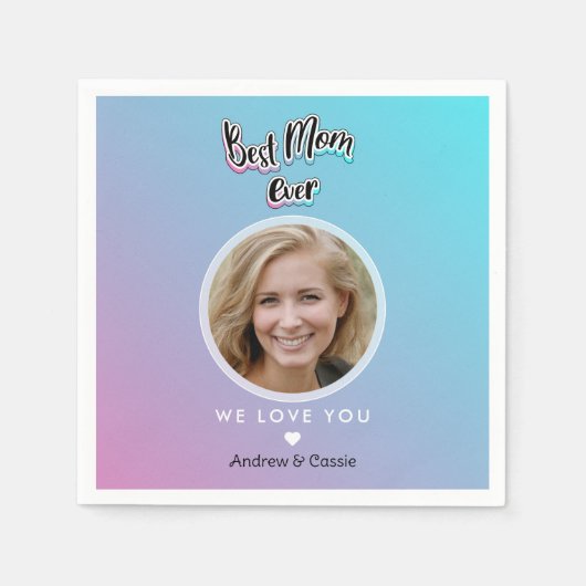 Beste Mutter je Serviette (Vorderseite)