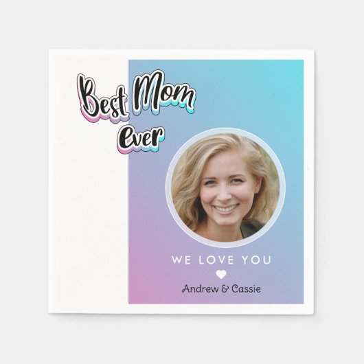 Beste Mutter je Serviette (Vorderseite)