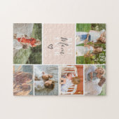 Beste Mutter je Skript 6 Foto Collage Grid Puzzle (Horizontal)