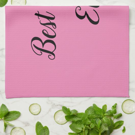 Beste Mutter je Text pink Geschirrtuch (Gefaltet)