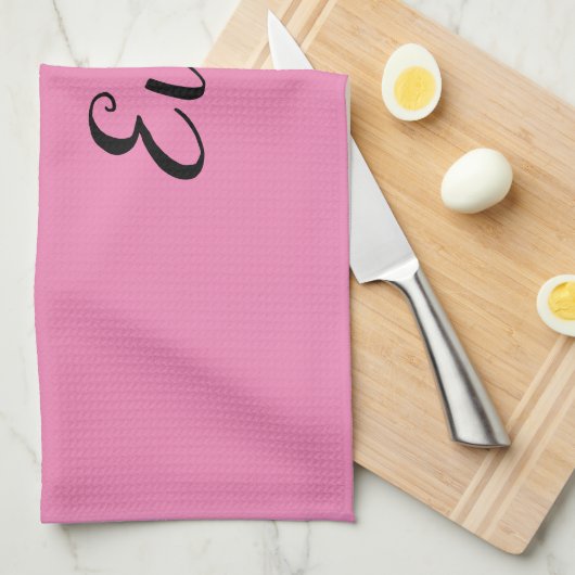 Beste Mutter je Text pink Geschirrtuch (Viertel Falte)