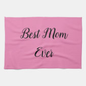 Beste Mutter je Text pink Geschirrtuch (Horizontal)