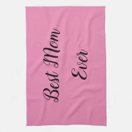 Beste Mutter je Text pink Geschirrtuch (Vertikal)
