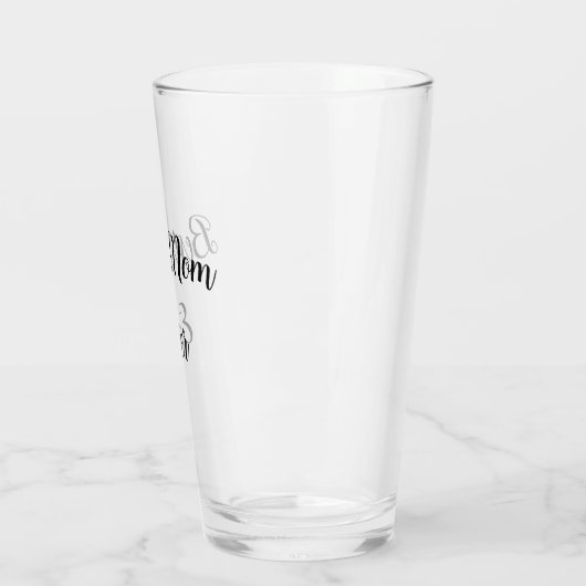 Beste Mutter je Text pink Glas (Links)