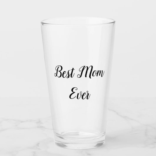 Beste Mutter je Text pink Glas (Vorderseite)