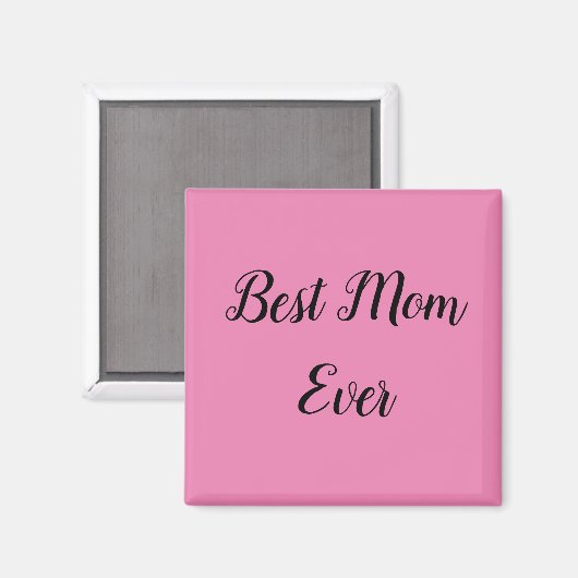 Beste Mutter je Text pink Magnet (Vorderseite/Rückseite)
