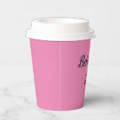 Beste Mutter je Text pink Pappbecher (Rechts)