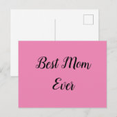 Beste Mutter je Text pink Postkarte (Vorne/Hinten)