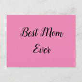 Beste Mutter je Text pink Postkarte (Vorderseite)