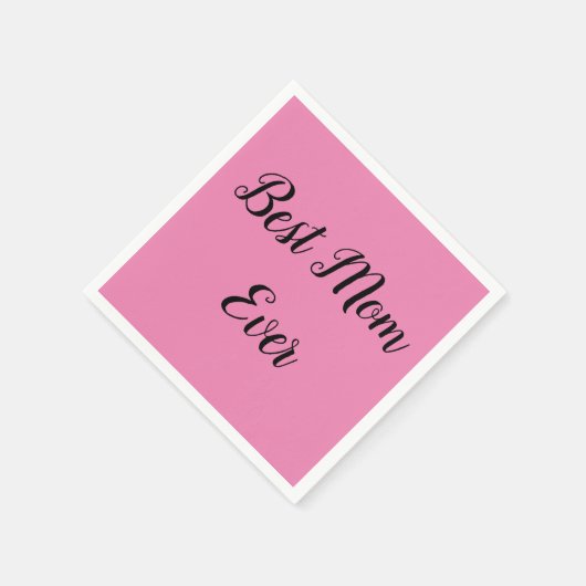 Beste Mutter je Text pink Serviette (Ecke)