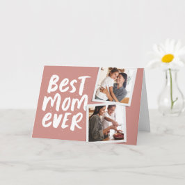 Beste Mutter je trendy zwei Foto Rose Muttertag Karte