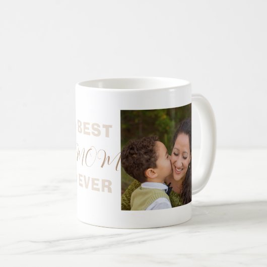 Beste Mutter je Vollständiges Foto Personalisiert Kaffeetasse (VorderseiteRechts)