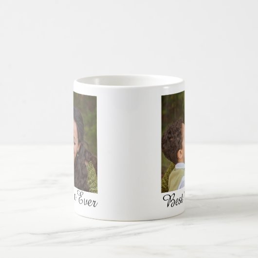 Beste Mutter je Vollständiges Foto Personalisiert Kaffeetasse (Mittel)