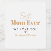 Beste Mutter je Weinetikett (Einzelnes Label)
