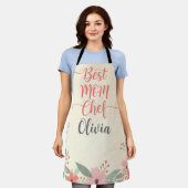 Beste Mutter Köchin Floral Schürze (Getragen)