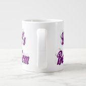 Beste Mutter lila halber Text Jumbo-Tasse (Rückseite)