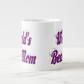 Beste Mutter lila halber Text Jumbo-Tasse (Vorderseite)