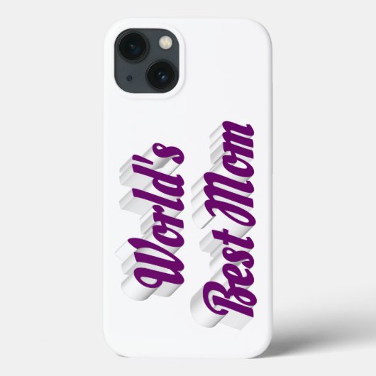 Beste Mutter lila Text Case-Mate iPhone Hülle (Rückseite)