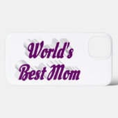 Beste Mutter lila Text Case-Mate iPhone Hülle (Rückseite (Horizontal))