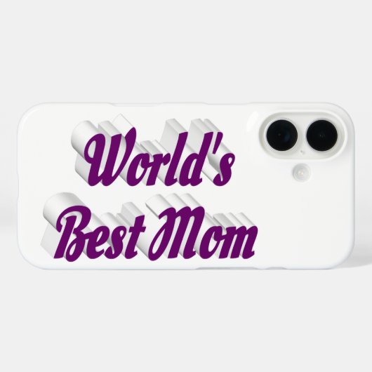 Beste Mutter lila Text Case-Mate iPhone Hülle (Rückseite (Horizontal))