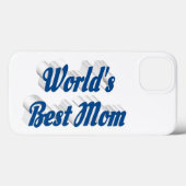 Beste Mutter Meerblaue Schrift Case-Mate iPhone Hülle (Rückseite (Horizontal))