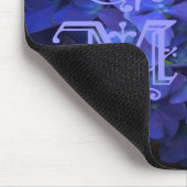 Beste Mutter mit blauem Blumenhintergrund Mousepad (Ecke)