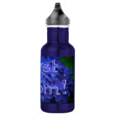 Beste Mutter mit blauem Blumenhintergrund Trinkflasche (Rechts)