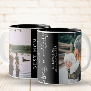 Beste Mutter Moderne Blätter 2 Benutzerdefinierte Zweifarbige Tasse