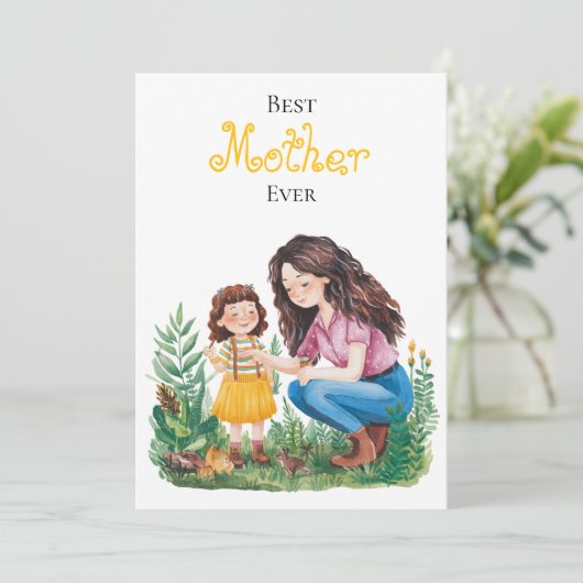 Beste Mutter Mutter Mutter Mutter Mutter Kind im G Karte (Stehend Vorderseite)